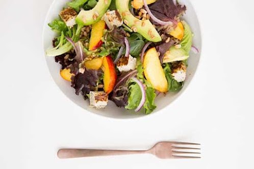 Nectarine and Avocado Salad with Ginger-Lime Dressing