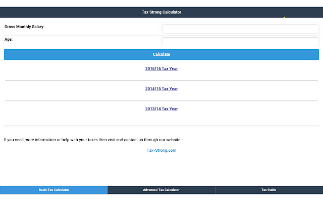 Tax Strong Calculator chrome extension