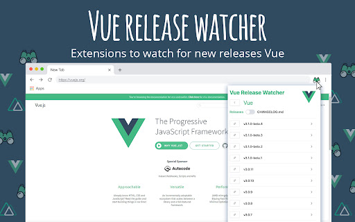 Vue release watcher