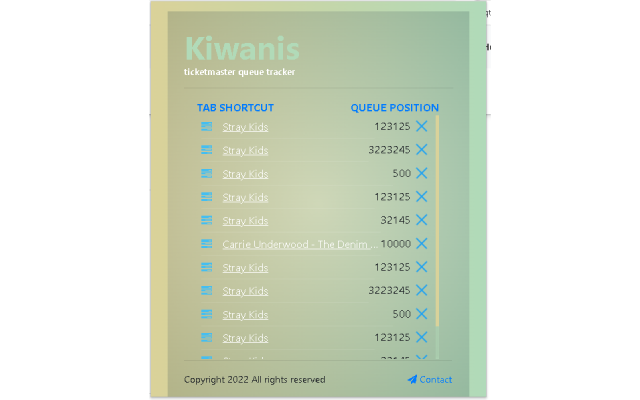 Kiwanis - ticketmaster scalper Preview image 0