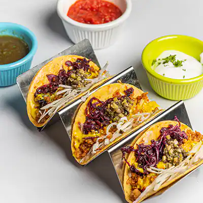 Cheesy Soy Mince Cabbage Taco - Food Fest