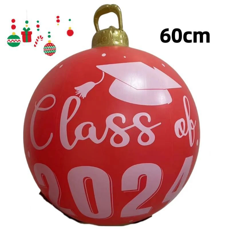 PVC Opblaasbare 60cm Kerstbal Ornament Bal voor Evenementen, Feestelijke Sfeer, Feestopstelling, Binnenplaats Inrichting