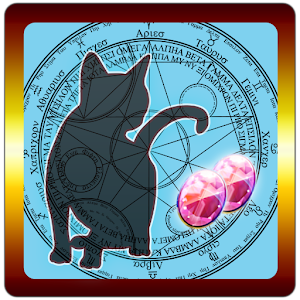 クリスタル大量獲得for黒猫 logo