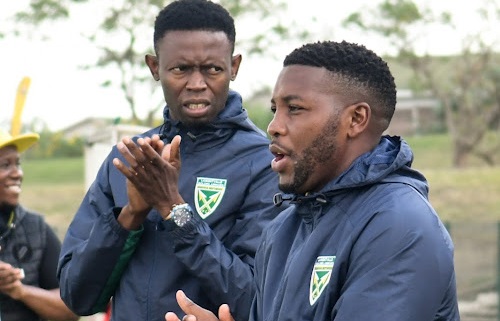 Mabhuti Khenyeza and Vusumuzi Vilakazi, co-coaches of Lamontville Golden Arrows FC.