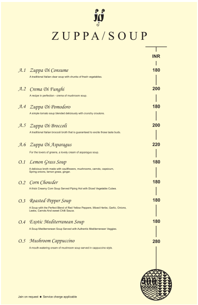 Riso menu 