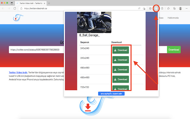 Twitter Video Indir - ücretsiz ve hızlı chrome extension