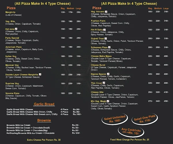 Naples Pizza menu 