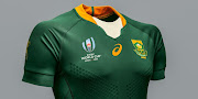 The new Springboks jersey for the Rugby World Cup. 