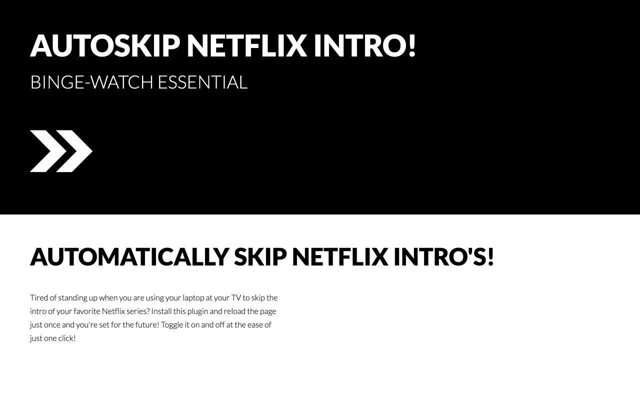 Autoskip Netflix Intro Preview image 0