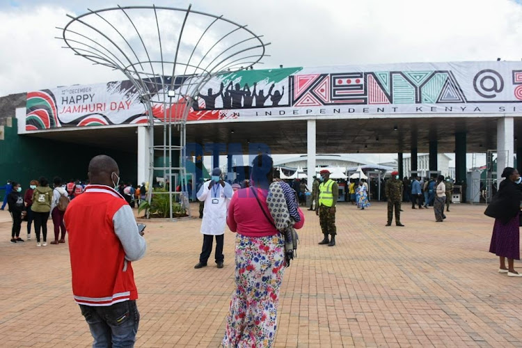 The entrance to the newly renovated Uhuru Gardens during the 57th Jamhuri Day celebrations on December 12, 2021./