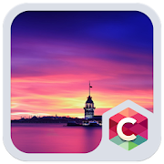 Tower in Evening Theme  Icon