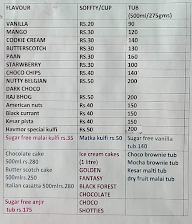 Prince And Princess Ice Cream Parlour menu 1