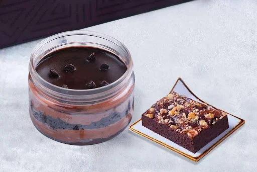 Death By Chocolate Cake Jar + Hazelnut Brownie Combo