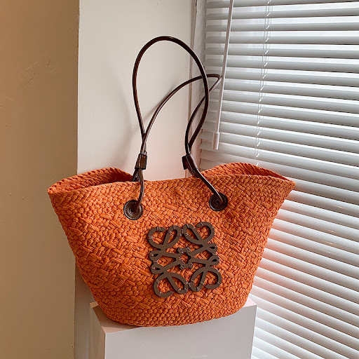 Title 6, Straw Casual Woven Holiday Tote Bag Ladies Nich...