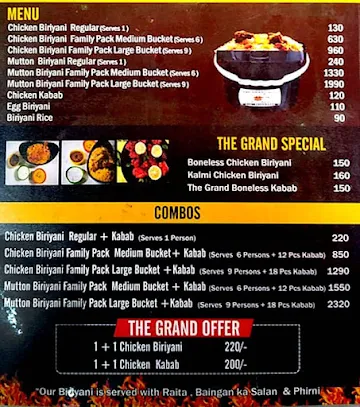 The Grand menu 