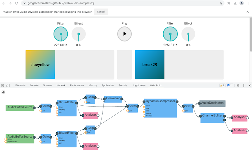 Audion chrome extension