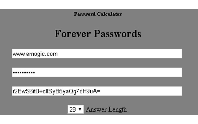 Forever Passwords by Emogic chrome extension