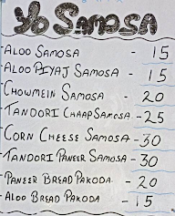 Yo Samosa menu 1