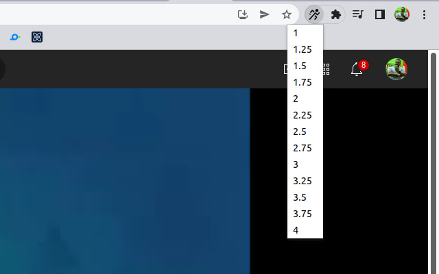 Video Speeder chrome extension