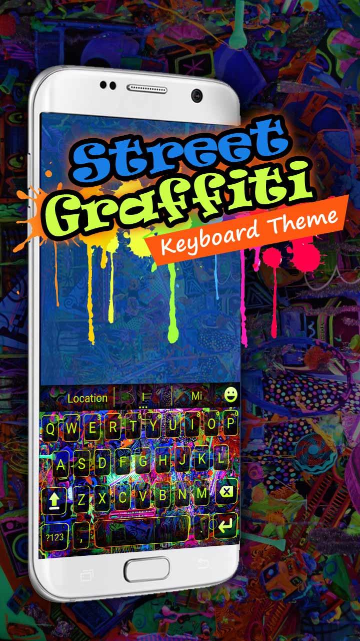 Colorful street keyboard theme Screen 2