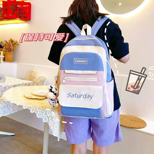 Title 6, Simple College Casual Waterproof Schoolbag, Per...