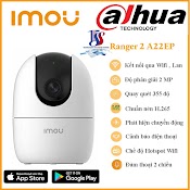 Camera Imou Wifi, Camera Imou Ranger 2 A22Ep 2Mp, A42P 4Mp, Xoay, Đàm Thoại, Phát Hiện Chuyển Động–Hàng Chính Hãng Bh 24T