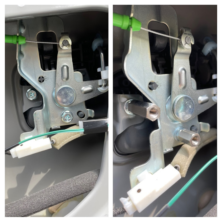 ジムニーのジムニー・リアハッチ改造・車中泊・ノブ取付けに関するカスタム事例の投稿画像3枚目