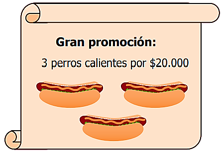 Un cliente realizó un pedido de perros calientes y pagó $120.000. ¿Cuántos perros calientes pidió? 