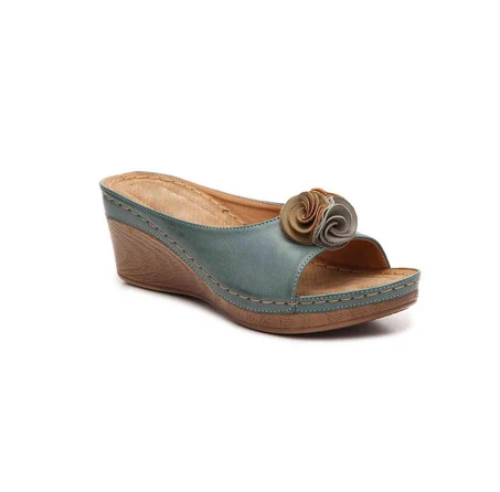 Dames Fashion Bloemen Sleehak Vismond Sandalen Schoenen, stijlvolle zomerschoenen voor comfort en een vrouwelijke uitstraling.