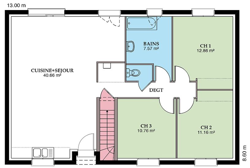  Vente Terrain + Maison - Terrain : 1 000m² - Maison : 90m² à Nérondes (18350) 