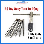 Tay Quay Taro Tự Động Dài 100Mm M6 - M12 Kèm 5 Mũi Taro Tạo Ren