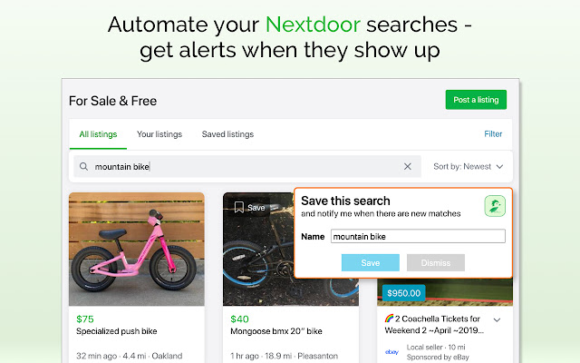 Twirply - Nextdoor marketplace notifier