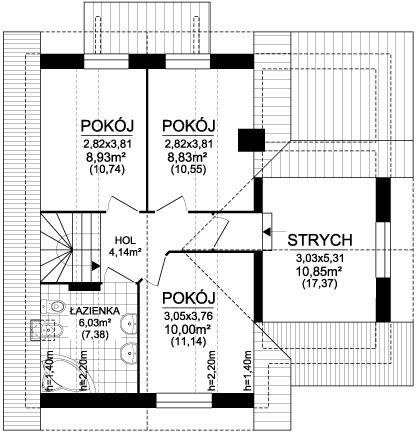 Chaber PS - Rzut poddasza