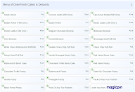 OvenFresh Cakes & Desserts menu 1