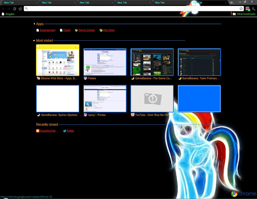 Rainbow Dash (Dark) chrome extension