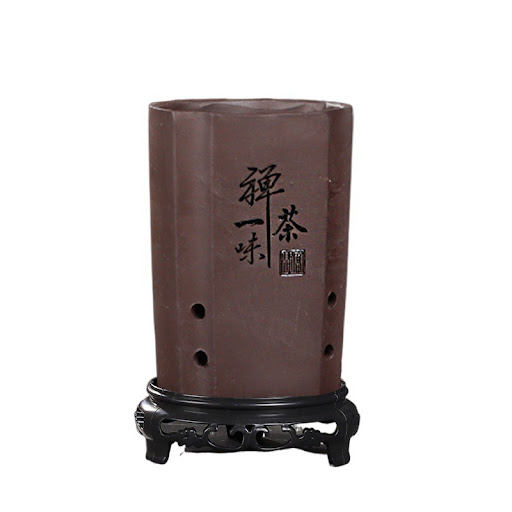 Title 4, Square High Purple Sand Flower Pot With Tray fo...