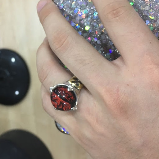 Title 4, Personality Mens Split Eyes Domineering Ring. ...