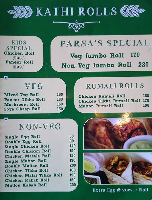 Parsa's menu 