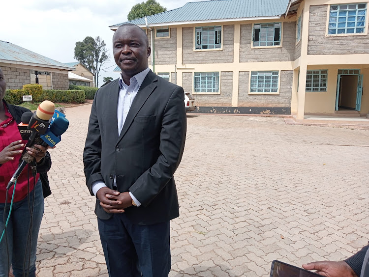 Nandi-Hills MP, Benard Kitur at Samoei boys high school.