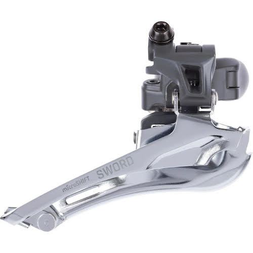 MicroShift Sword Front Derailleur - 10-Speed Double 46-52t Max 31.8/34.9mm Sword Compatible