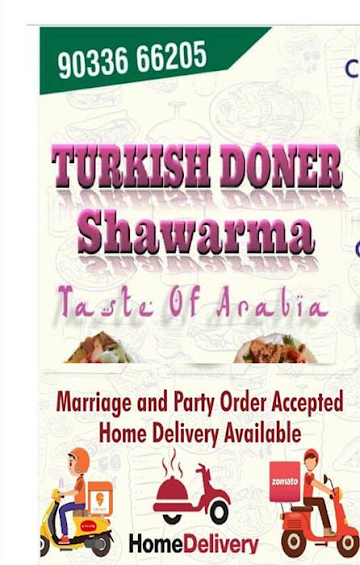 Turkish Doner menu 