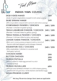 The Blu Bar menu 2