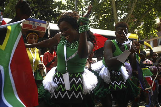 Thousands of people gathered at Fountain Valley before walking to the Union Buildings in Pretoria on Heritage Day.