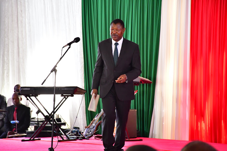 National Assembly Speaker Moses Wetangula at the National Prayer Breakfast held at Safari Park Hotel on June 7, 2023