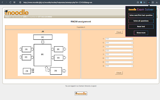 MOODLE Exam Solver