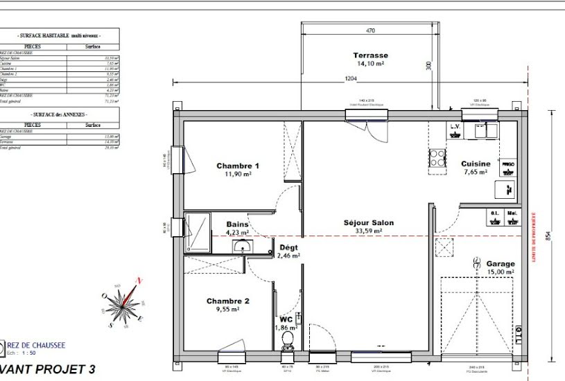  Vente Terrain + Maison - Terrain : 395m² - Maison : 70m² à Cozes (17120) 