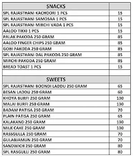 Rajasthani Sweets & Snacks menu 1