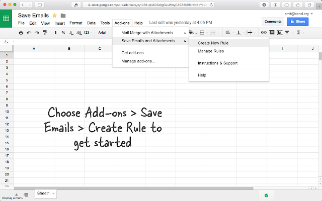 Screenshot of Save Emails and Attachments