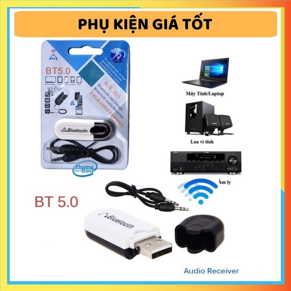 Usb Chuyển Đổi Mọi Loa Thường Thành Loa Bluetooth 5.0 Hjx - 001 Cao Cấp