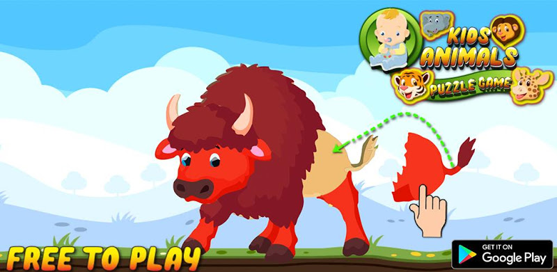 Animals Puzzle Kids Game: Jungle World Adventure